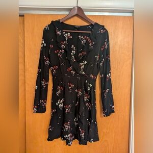 Black and Floral Express Dress